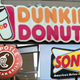 Signage for Dunkin Donuts, Chipotle, and Sonic